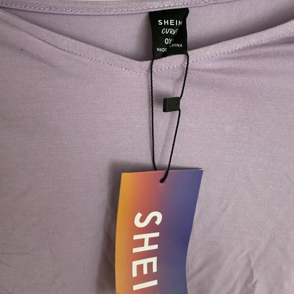*NWT* SHEIN Curve Lilac Purple Wrap/Tie crop top - Size 0XL - Picture 5 of 5